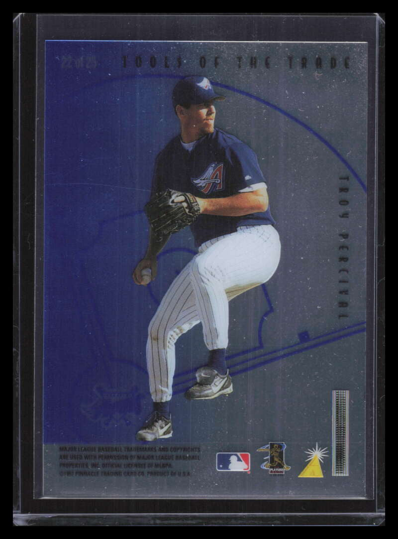 1997 Select Tools of the Trade Mirror Blue 22 Troy Percival Roger Clemens