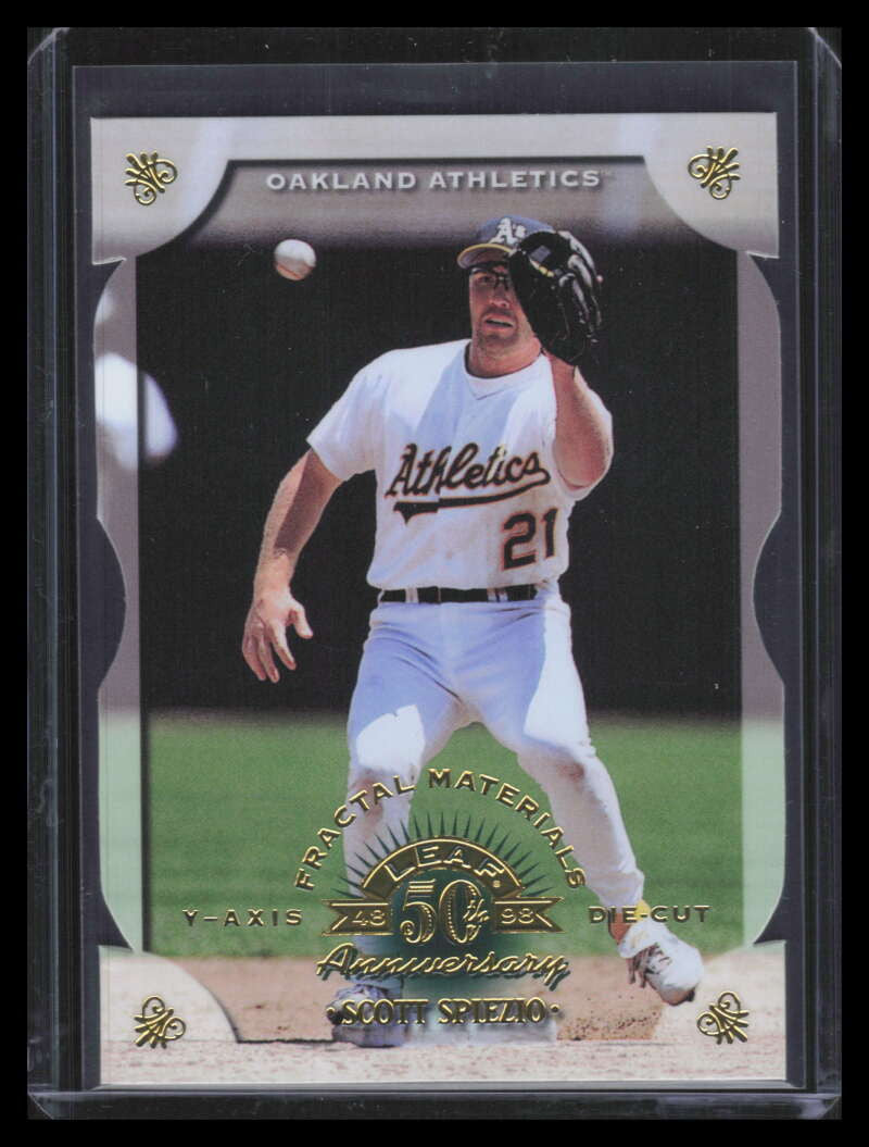 1998 Leaf Fractal Materials Die Cuts 36 Scott Spiezio PY 84/100