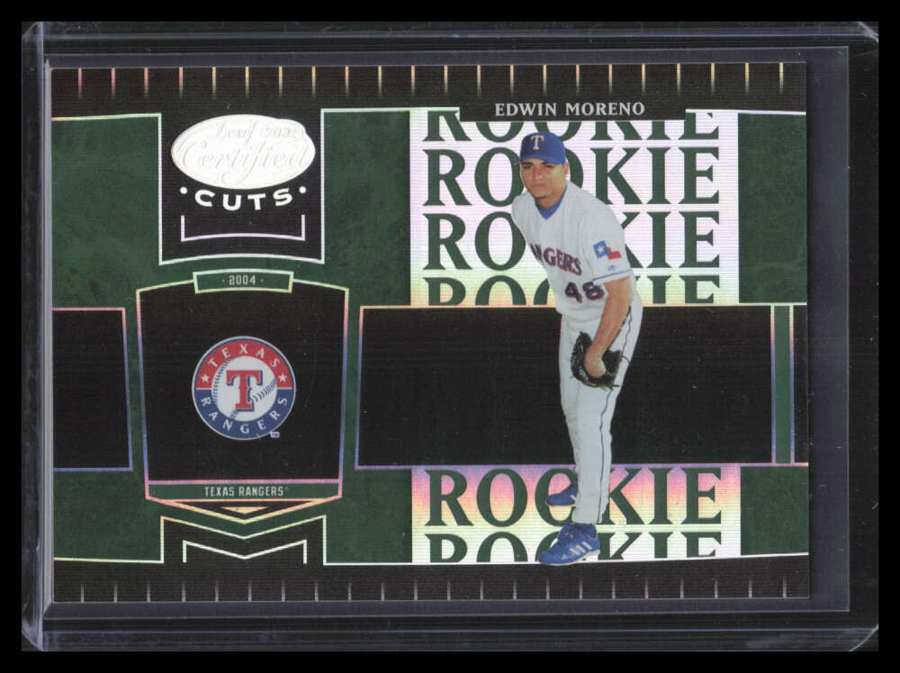 2004 Leaf Certified Cuts Marble Emerald 264 Edwin Moreno ROO Rookie 2/5