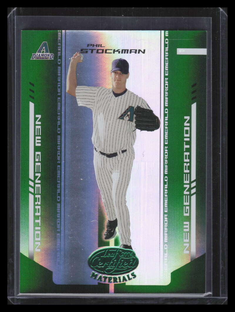 2004 Leaf Certified Materials Mirror Emerald 298 Phil Stockman NG Rookie 2/5