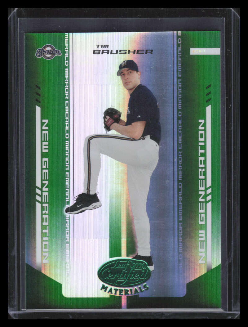 2004 Leaf Certified Materials Mirror Emerald 283 Tim Bausher NG Rookie 2/5