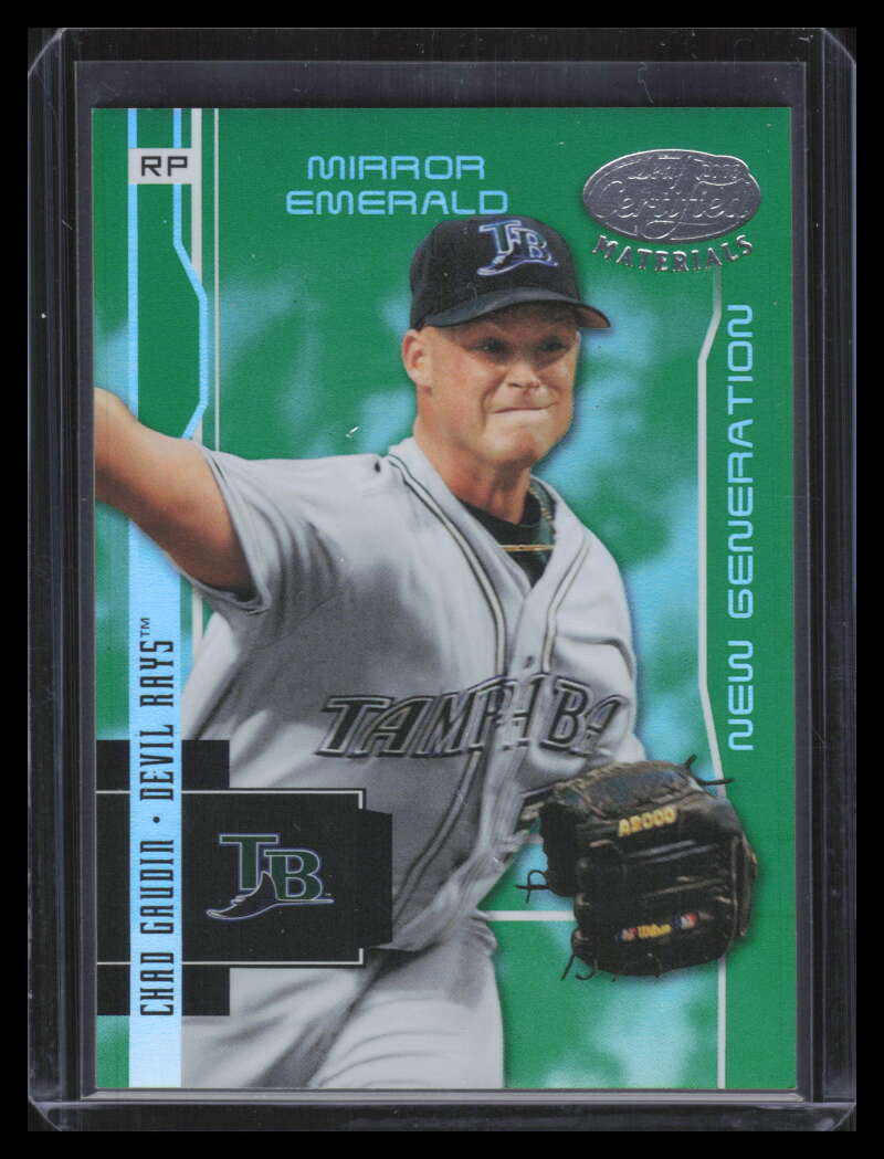 2003 Leaf Certified Materials Mirror Emerald 255 Chad Gaudin NG Rookie 5/5