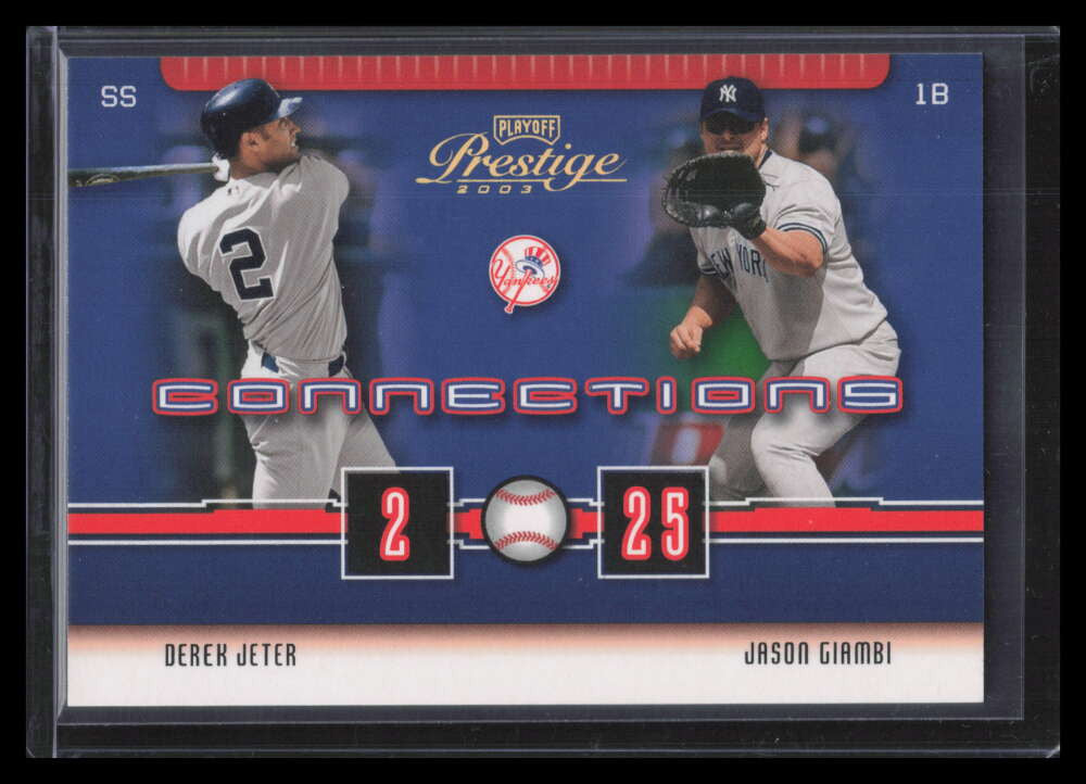 2003 Playoff Prestige Connections 100 39 Jason Giambi Derek Jeter 80/100