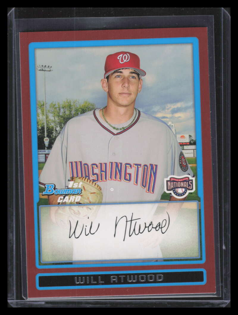 2009 Bowman Prospects Red bp79 Will Atwood Rookie 1/1