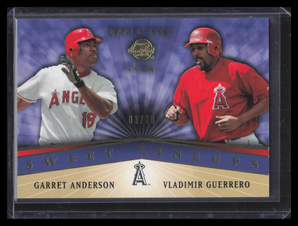 2004 Sweet Spot Limited 206 Garret Anderson Vladimir Guerrero SL 3/10 Lineups