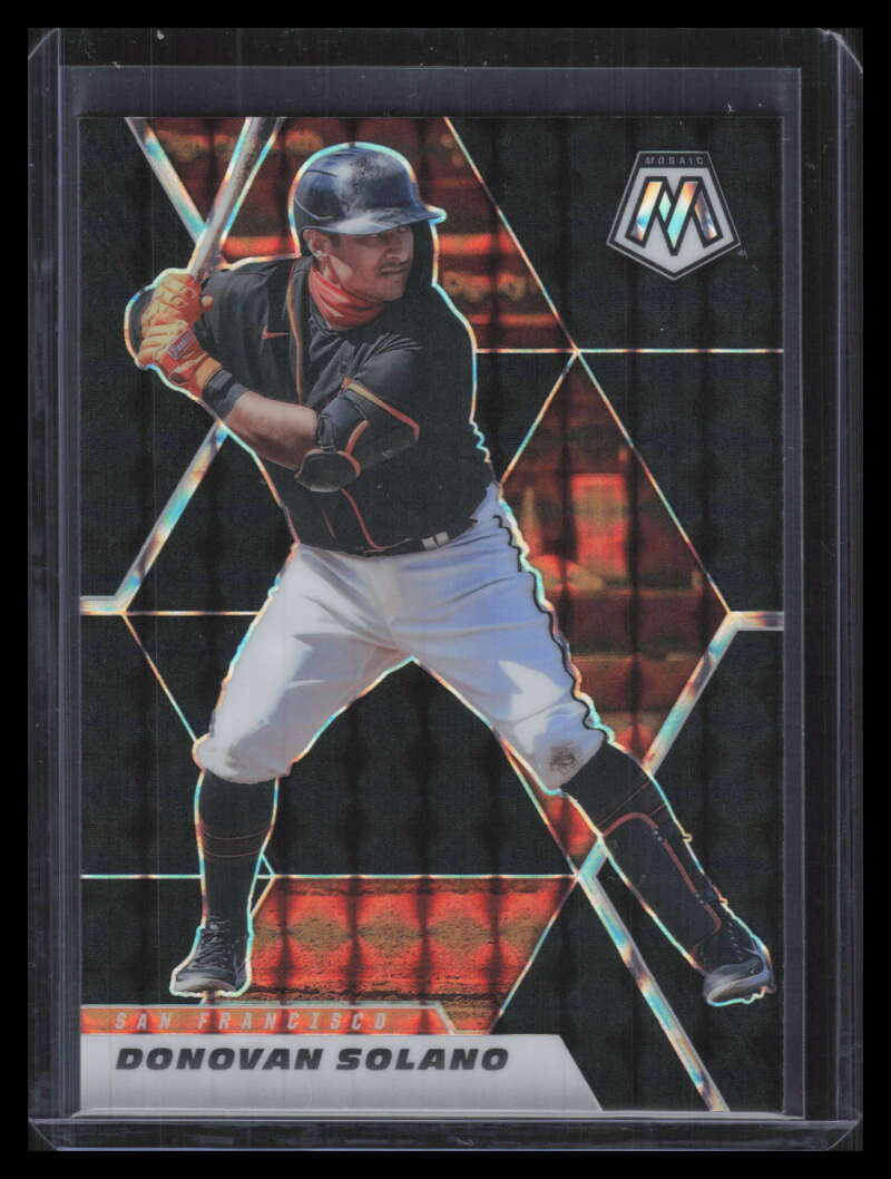 2021 Panini Mosaic Mosaic Black Refractor 152 Donovan Solano 1/1