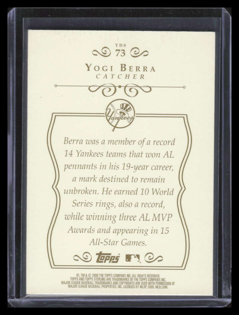 2008 Topps Sterling 73 Yogi Berra 43/250