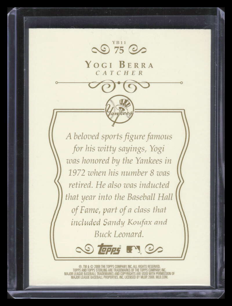 2008 Topps Sterling 75 Yogi Berra 29/250