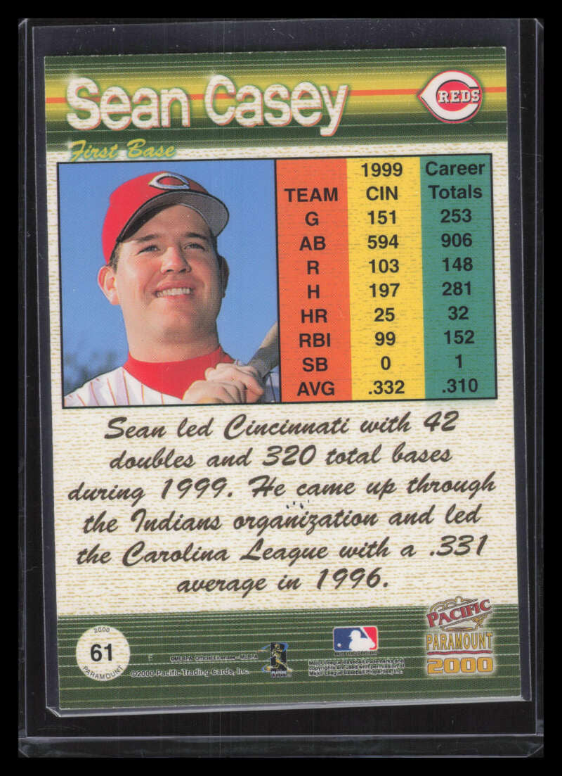 2000 Paramount Holographic Green 61 Sean Casey 88/99