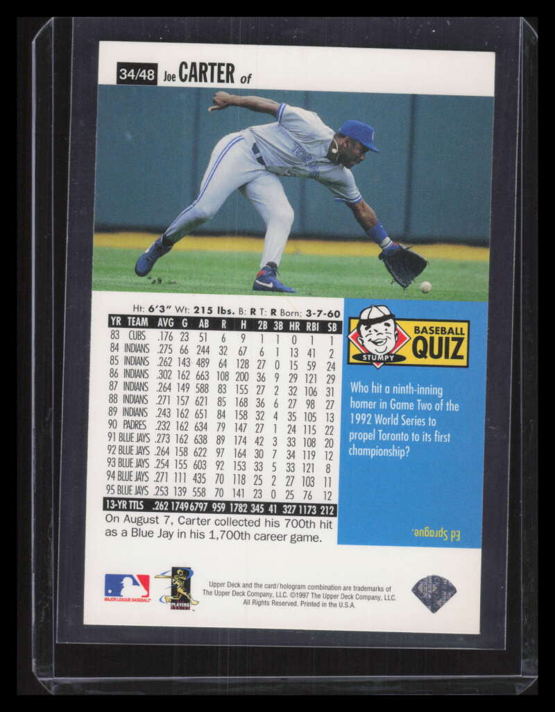 1996 Upper Deck Folz Minis 34 Joe Carter