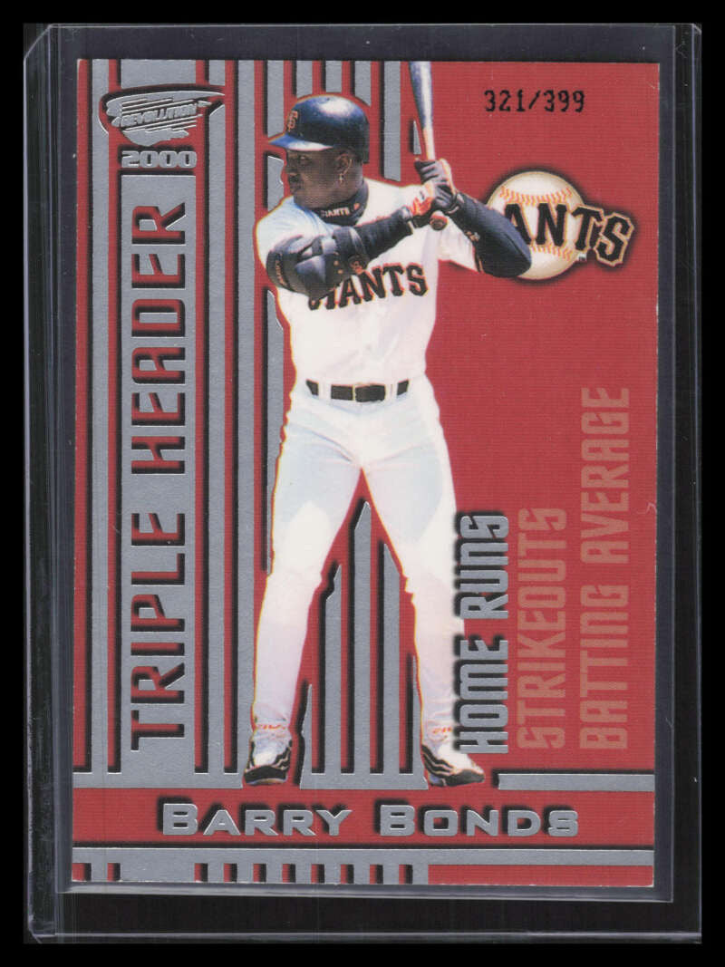 2000 Revolution Triple Header Silver 17 Barry Bonds 321/399