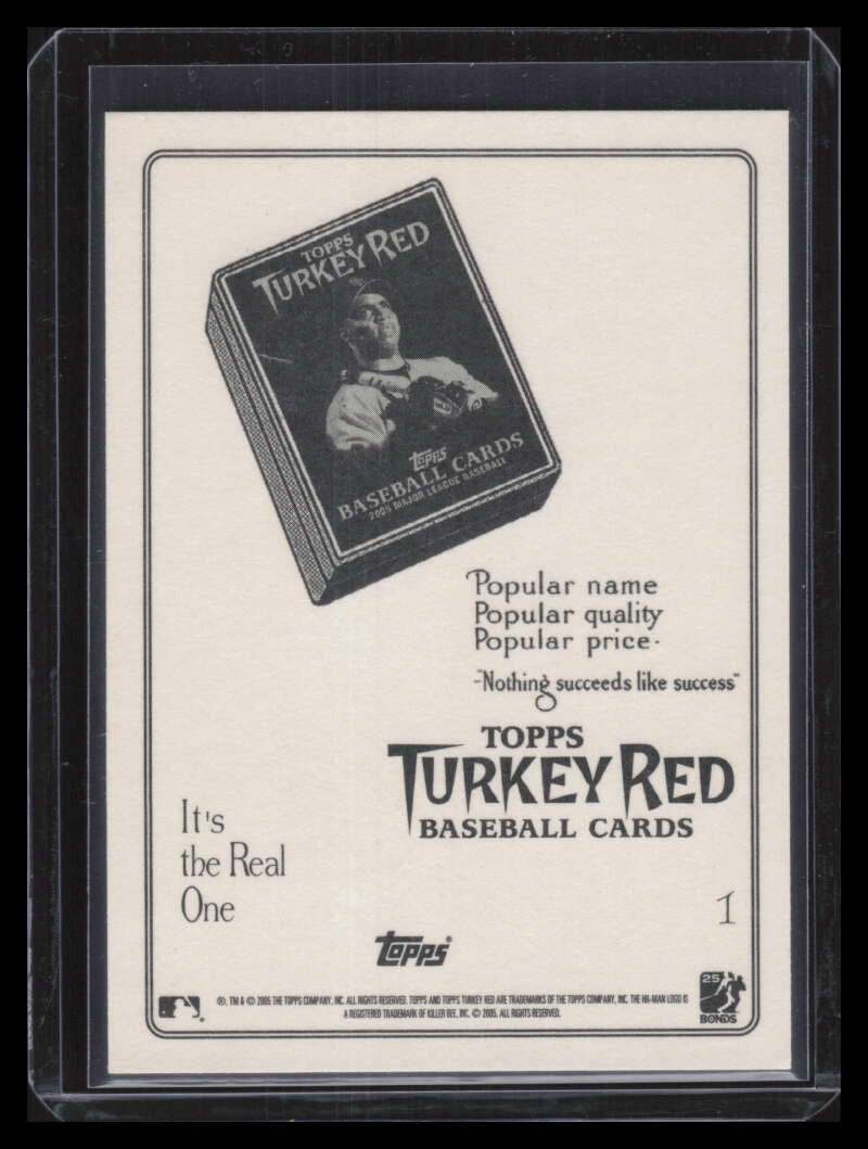 2005 Topps Turkey Red 1a Barry Bonds Grey Uni SP