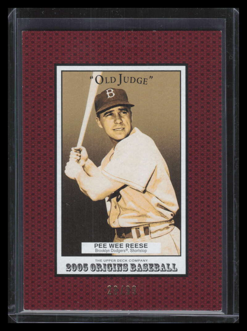 2005 Origins Old Judge Red 103 Pee Wee Reese RET 28/99 Retired