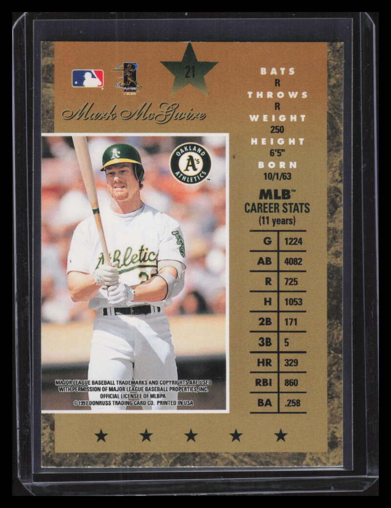 1997 Donruss Elite Gold Stars 21 Mark McGwire
