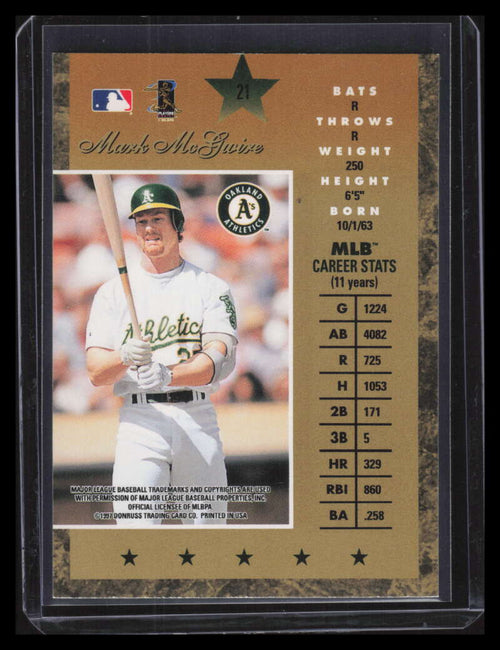 1997 Donruss Elite Gold Stars 21 Mark McGwire