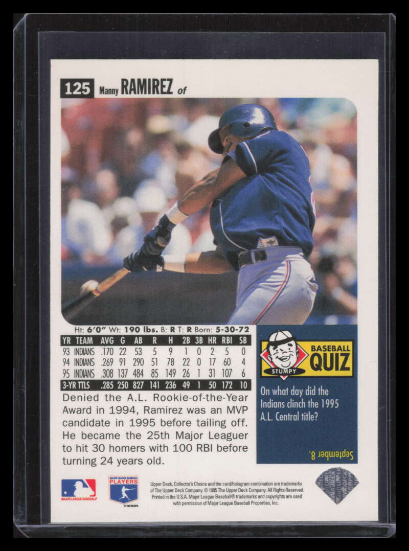 1996 Collector's Choice Gold Signature 125 Manny Ramirez