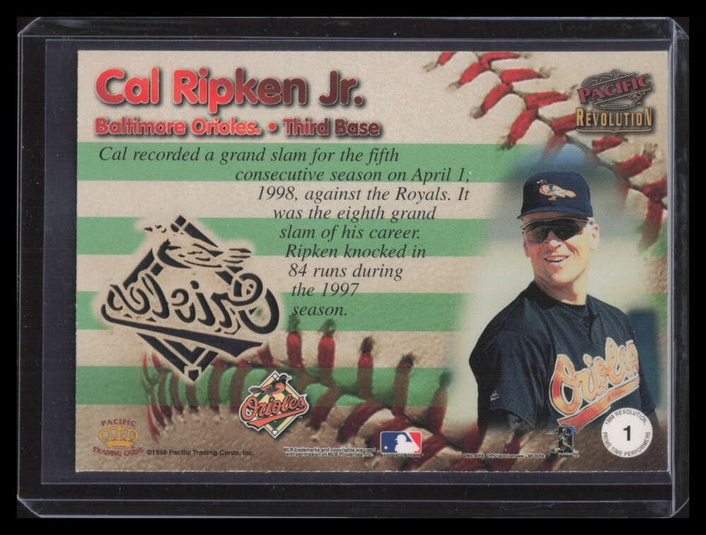 DELETE 162425 1998 Revolution Prime Time Performers 1 Cal Ripken Jr.