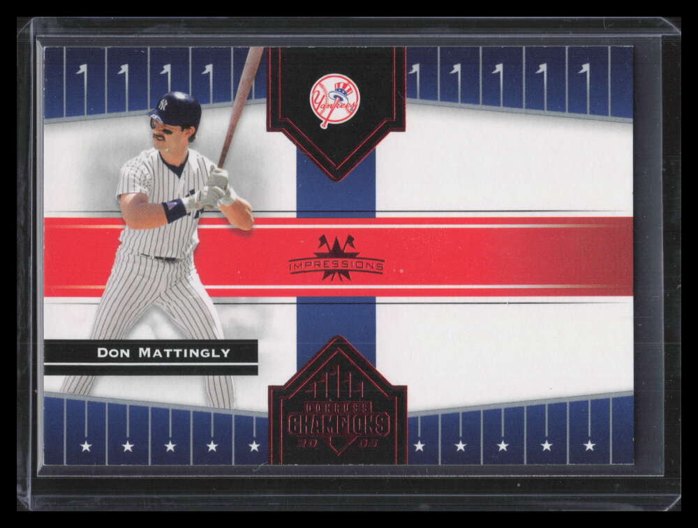 2005 Donruss Champions Impressions Red 96 Don Mattingly 245/250