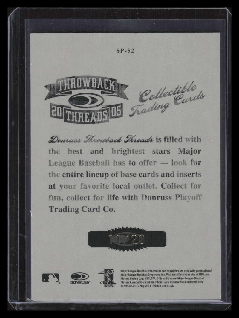 2005 Studio Portraits Throwback Sepia B/W 52 C. C. Sabathia 11/20
