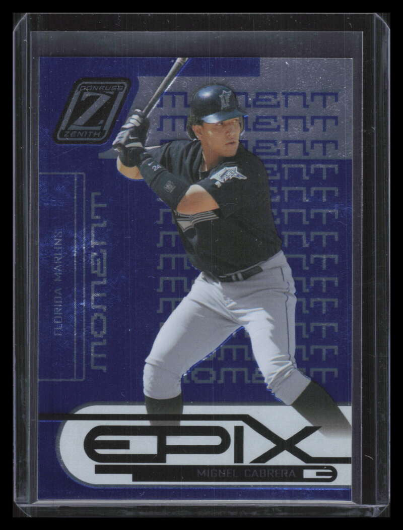 2005 Zenith Epix Blue Moment 9 Miguel Cabrera 10/150