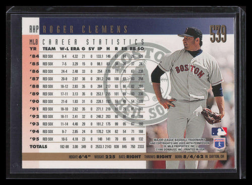 1996 Donruss Press Proofs 539 Roger Clemens /2000