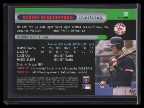 1996 Bowman's Best Refractor 92 Nomar Garciaparra