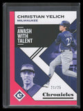 2019 Panini Chronicles Pink 15 Christian Yelich 21/25