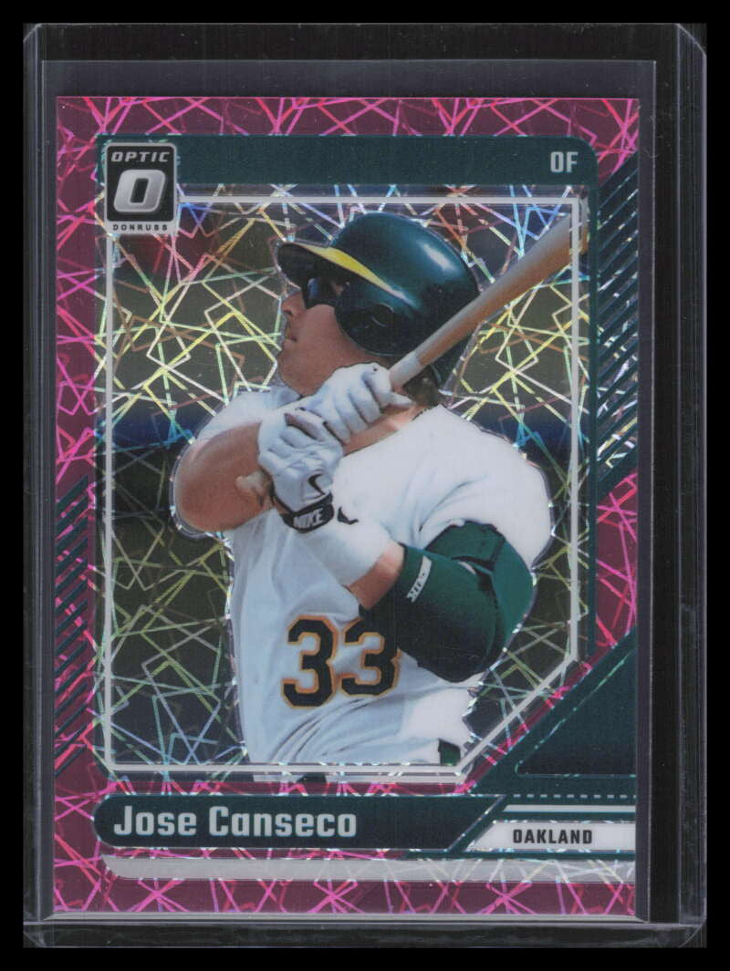 SOLD 162501 2024 Donruss Optic Pink Velocity Refractor 90 Jose Canseco 10/79