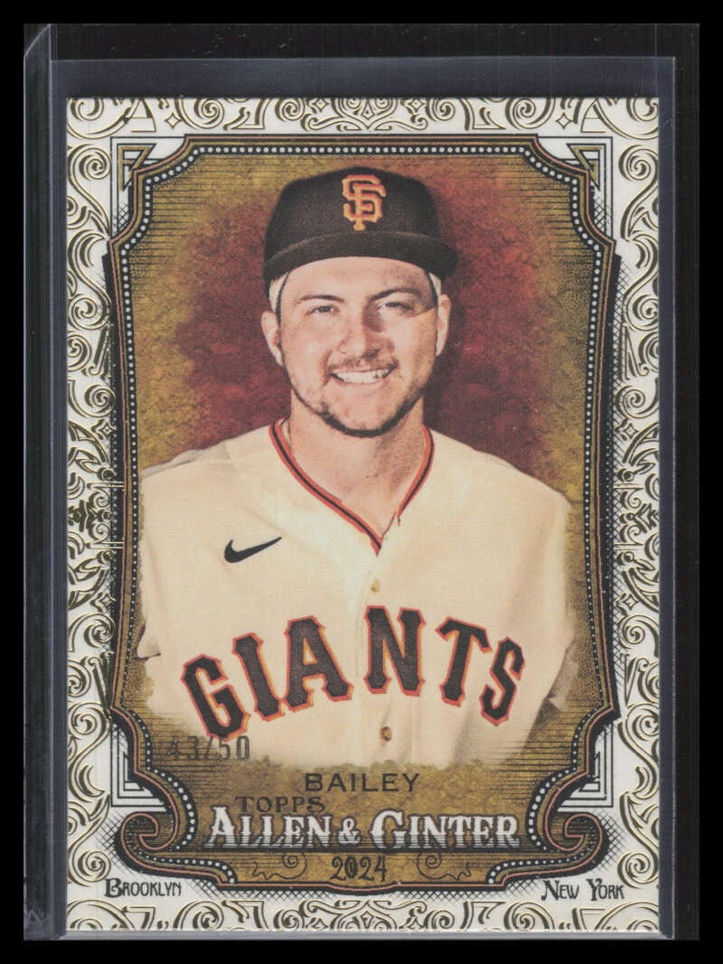 2024 Topps Allen and Ginter Gold Foil Filigree 40 Patrick Bailey 43/50