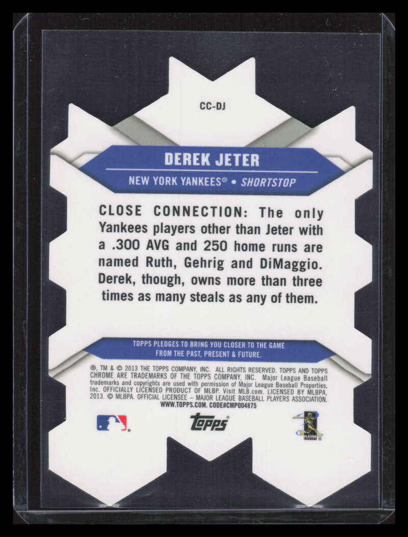 2013 Topps Chrome Chrome Connections Die Cuts CCDJ Derek Jeter