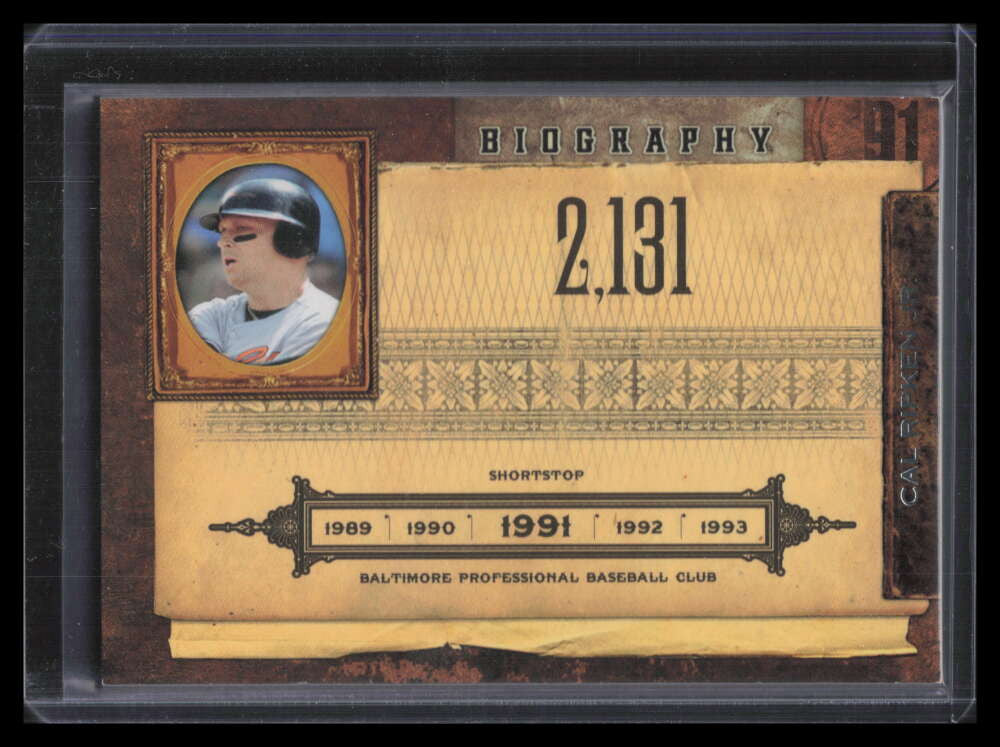DELETE 162532 2008 Prime Cuts Biography 35 Cal Ripken Jr.