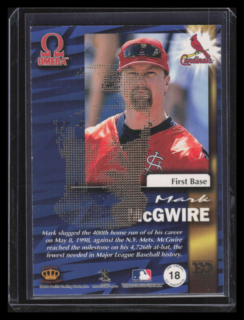 1998 Pacific Omega EO Portraits 18 Mark McGwire 149208