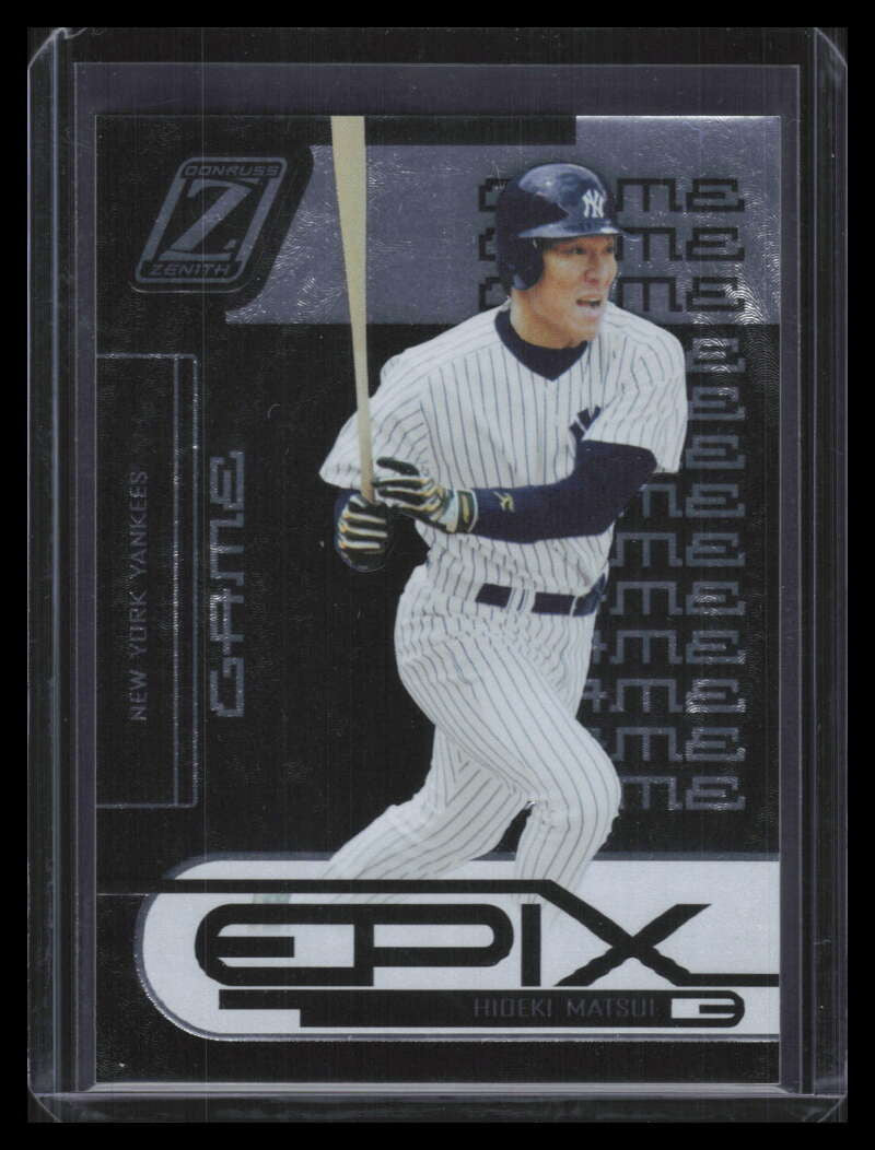 2005 Zenith Epix Black Game 17 Hideki Matsui 11/75