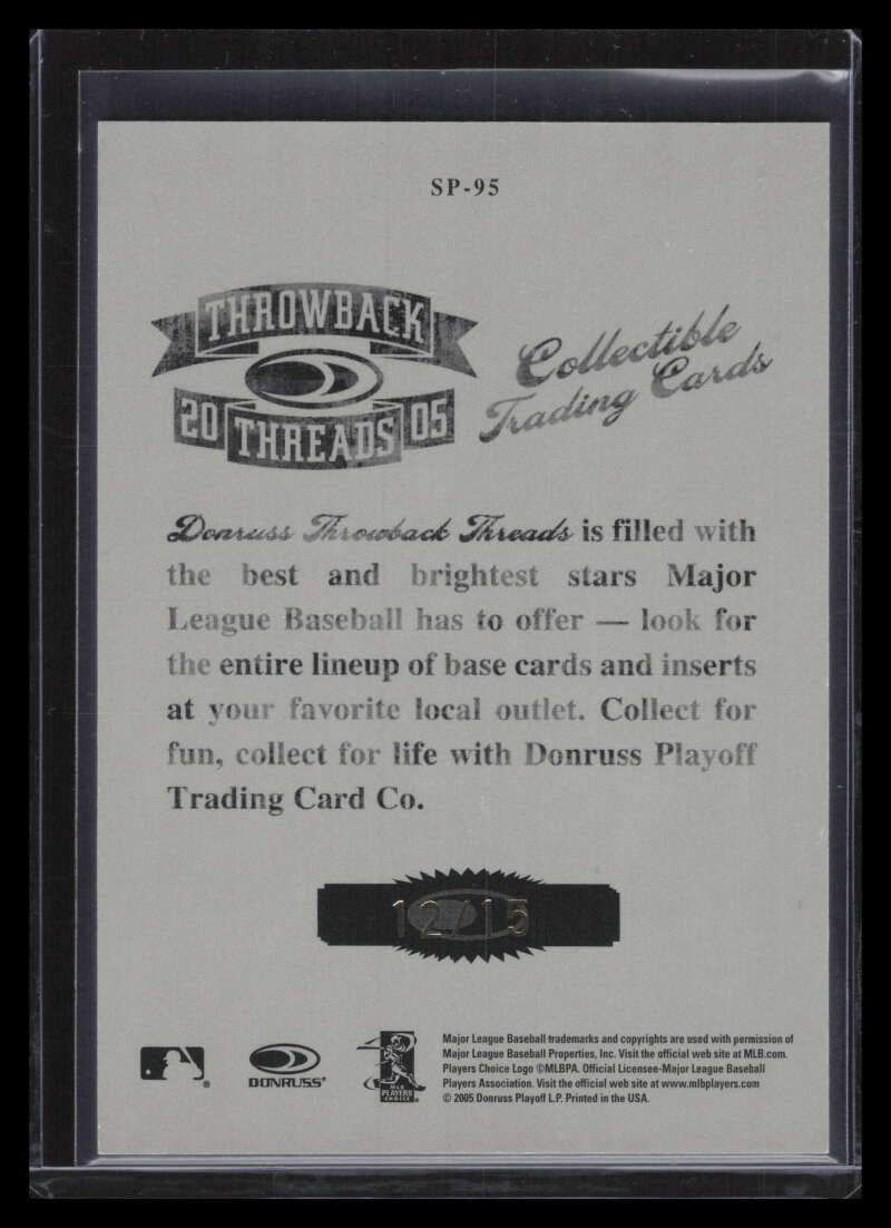 2005 Studio Portraits Throwback White B/W 95 Rafael Palmeiro 12/15