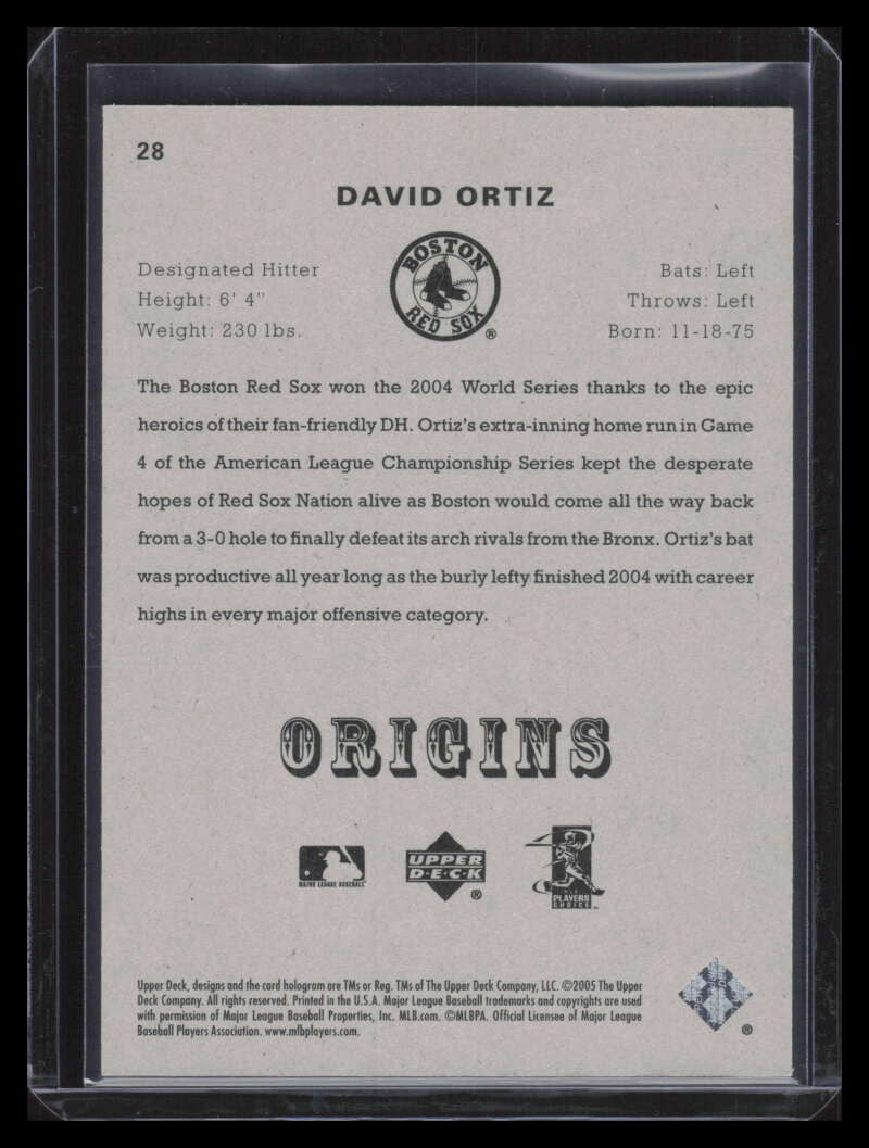 2005 Origins Blue 28 David Ortiz 49/50