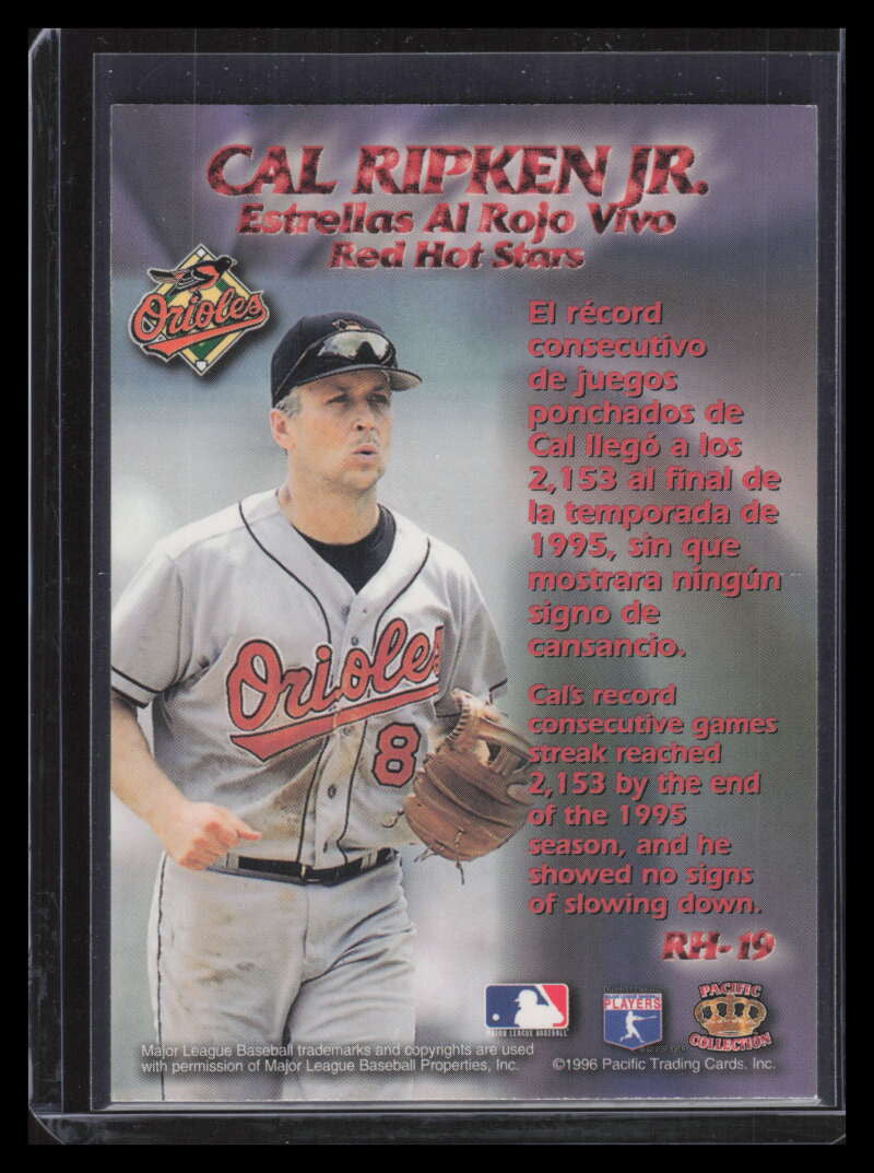 DELETE 162565 1996 Pacific Prisms Red Hot Stars rh19 Cal Ripken Jr.