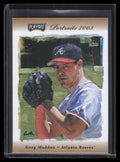 2003 Playoff Portraits Bronze 38 Greg Maddux 34/100