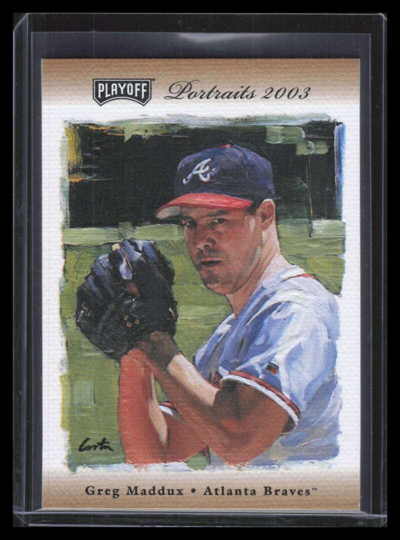 2003 Playoff Portraits Bronze 38 Greg Maddux 34/100