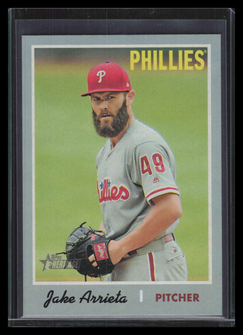 2019 Topps Heritage Silver Metal 403 Jake Arrieta /70