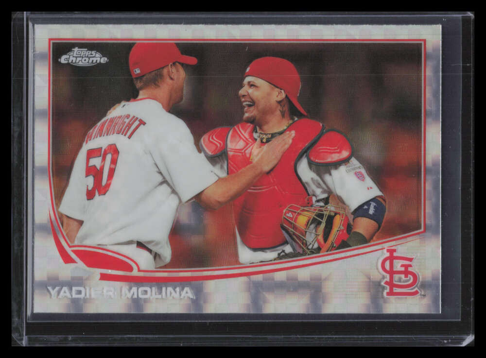 2013 Topps Chrome X-Fractor 146 Yadier Molina w/ Adam Wainwright