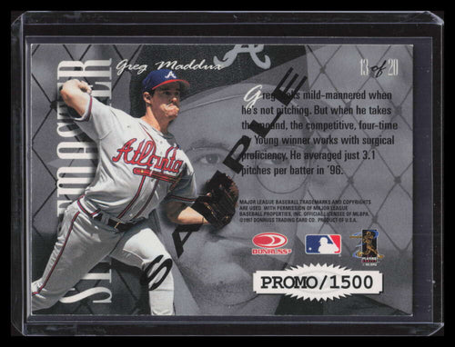 1997 Donruss Preferred Staremasters Samples 13 Greg Maddux Sample Promo