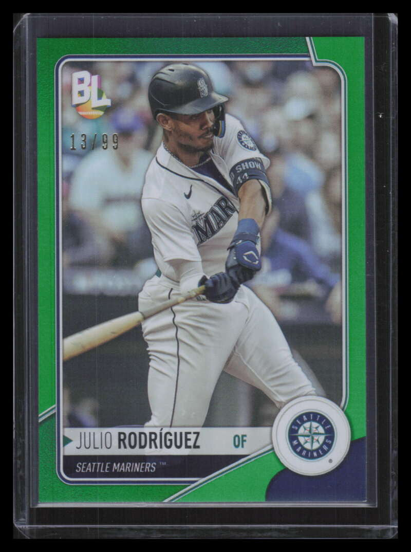 2023 Topps Big League Wrapper Redemption Green Foil wr43 Julio Rodriguez 13/99