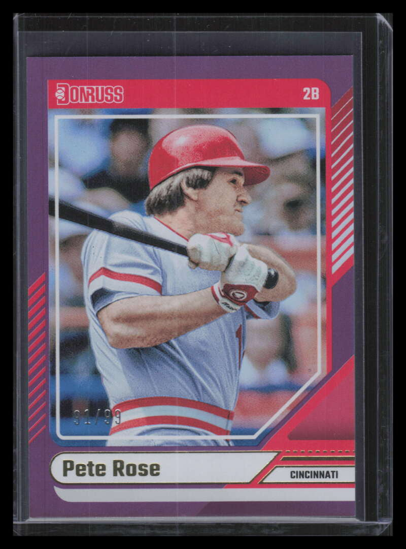 2024 Donruss Purple 64 Pete Rose 91/99