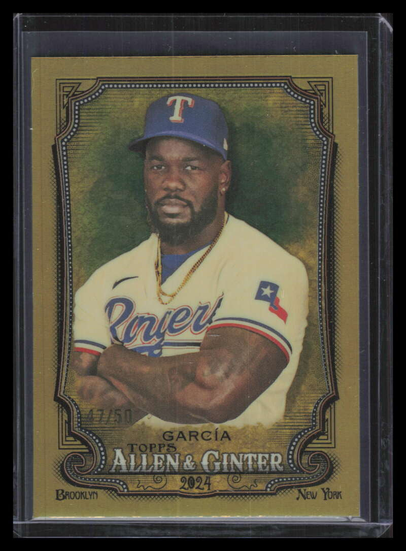 2024 Topps Allen and Ginter Chrome Gold Refractor 132 Adolis Garcia 47/50