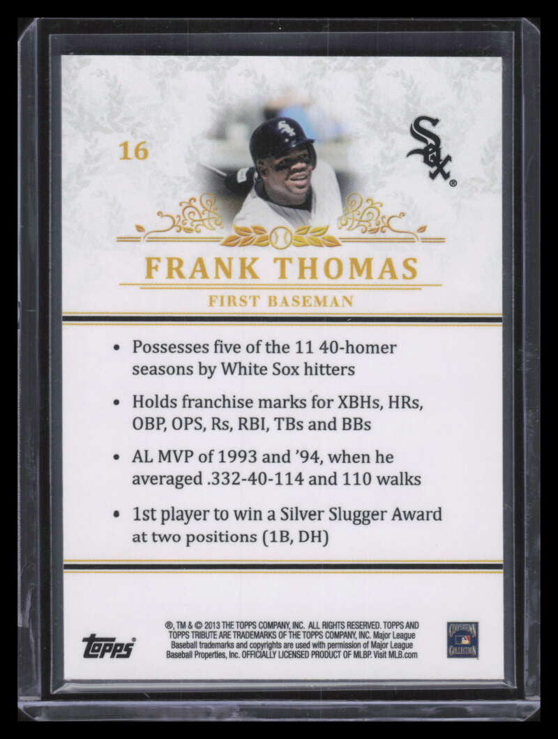 2013 Topps Tribute Green 16 Frank Thomas 56/75