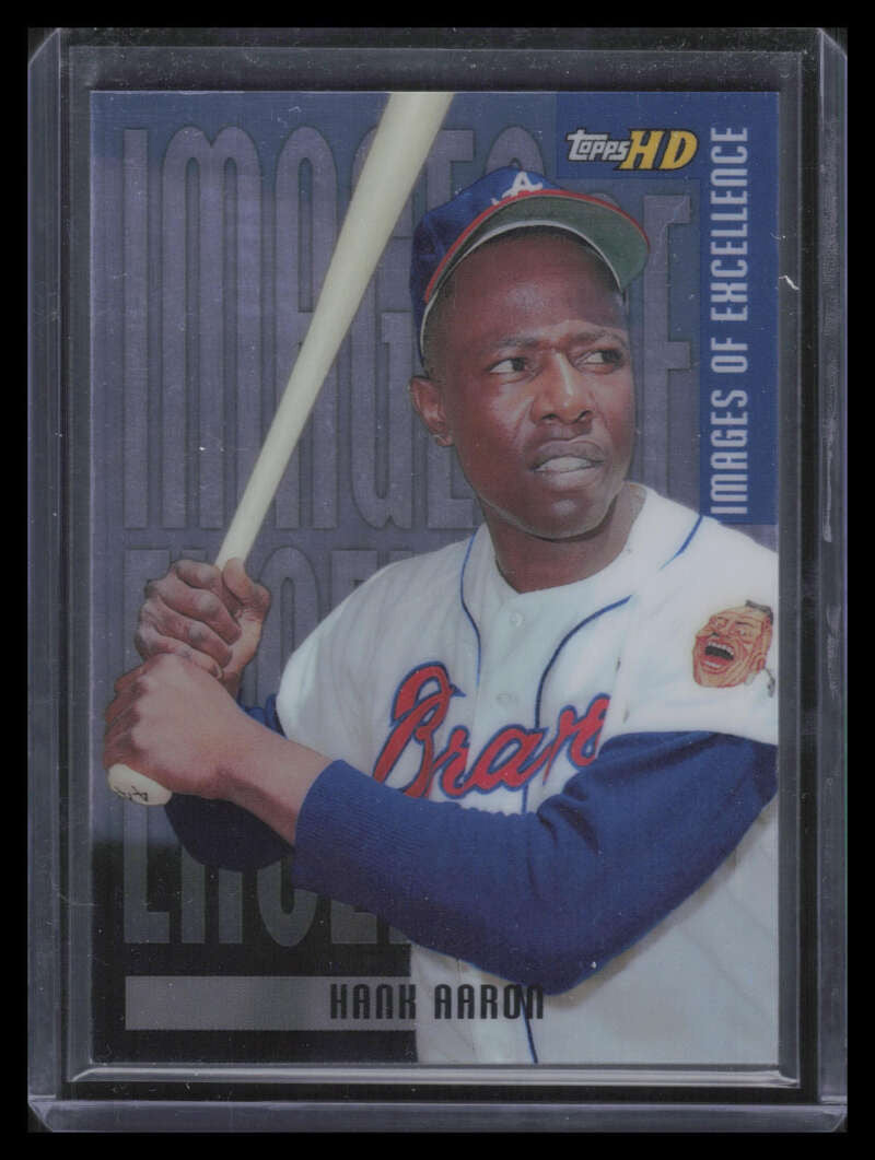 2001 Topps HD Images of Excellence Aluminum ie4 Hank Aaron