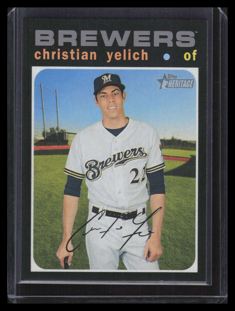2020 Topps Heritage Silver Team Name Variations 174 Christian Yelich SP