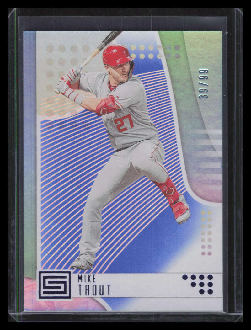 2020 Panini Status Blue 4 Mike Trout 39/99