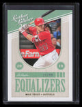 2019 Panini Leather and Lumber Equalizers Gold 4 Mike Trout 21/99