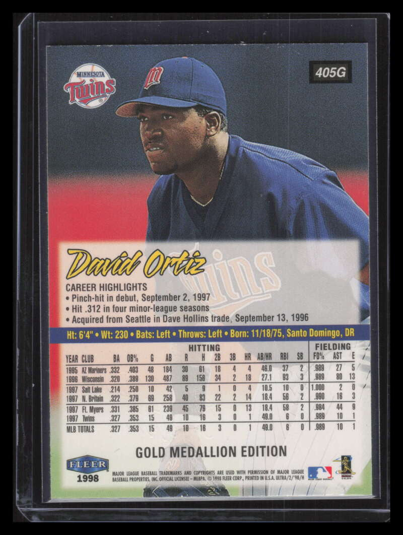 1998 Ultra Gold Medallion 405g David Ortiz